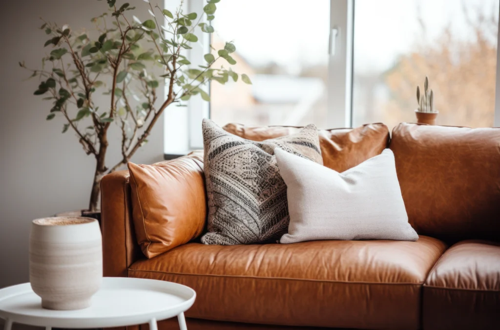 Before and after results of Leather Sofa & Chair Cleaning service