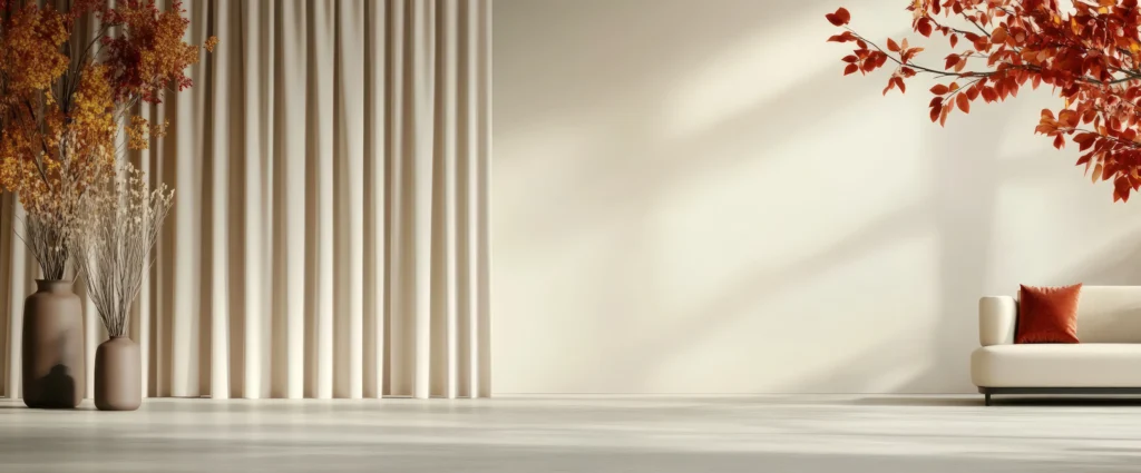 Professional curtain cleaning service removing dust and stains from fabric curtains